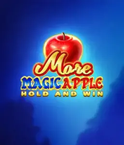 Discover the spellbinding allure of More Magic Apple Hold and Win Slot by 3 Oaks Gaming, featuring a shimmering red apple against a rich blue background. This graphic captures the magical theme of the game. Ideal for lovers of magical themes, the vibrant colors and enticing artwork draw players into the game's magical world. 