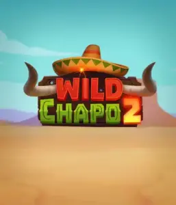 Experience the lively Mexican desert with the Wild Chapo 2 game by Relax Gaming, featuring a whimsical bull wearing a sombrero set against a serene desert backdrop. This image portrays the excitement and culture of the game, ideal for fans of animated adventure slots, providing a entertaining adventure.