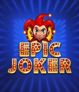 Experience the vibrant world of Epic Joker slot by Relax Gaming, highlighting a mischievous joker with a bright red hairstyle set against a dazzling blue background. This graphic portrays the joy and humor of classic slots, perfect for players who enjoy a nostalgic touch, providing a delightful gaming experience.