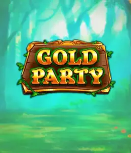 Enter the enchanted forest of Gold Party slot by Pragmatic Play, highlighting a beautifully designed wooden sign adorned with golden letters. The setting is a green forest adding a sense of mystery to the slot's theme. Perfect for those who enjoy magical and nature-inspired games, offering a captivating escape. 